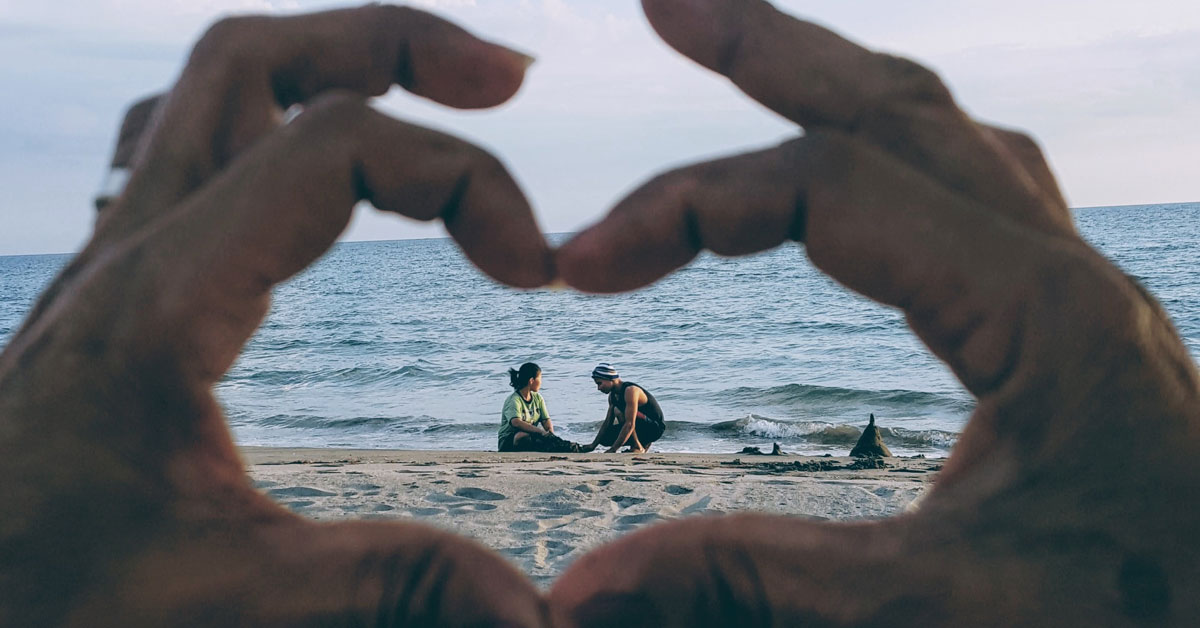 couple on beach